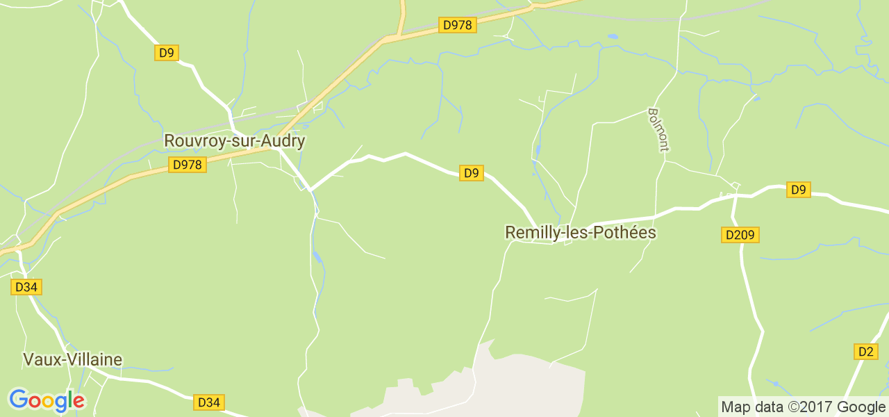 map de la ville de Remilly-les-Pothées