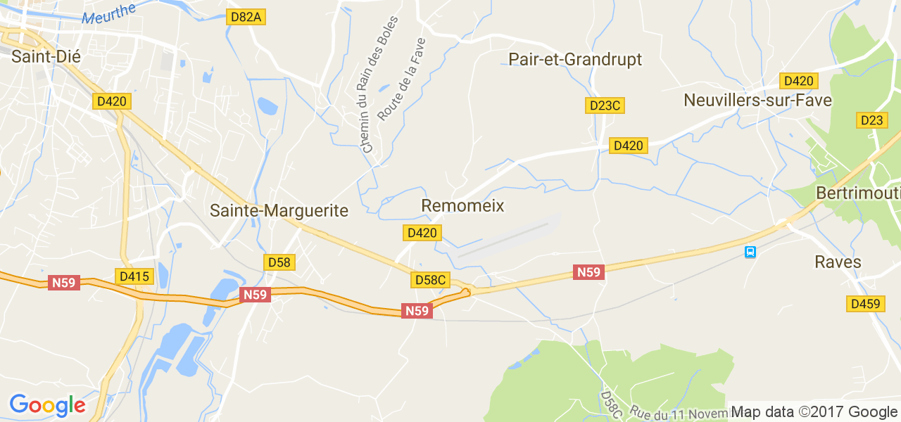 map de la ville de Remomeix