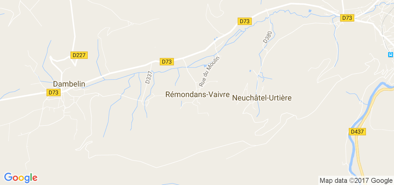 map de la ville de Rémondans-Vaivre