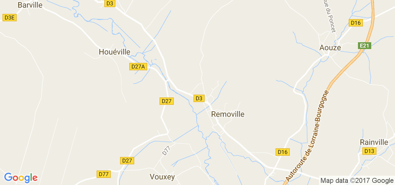 map de la ville de Removille