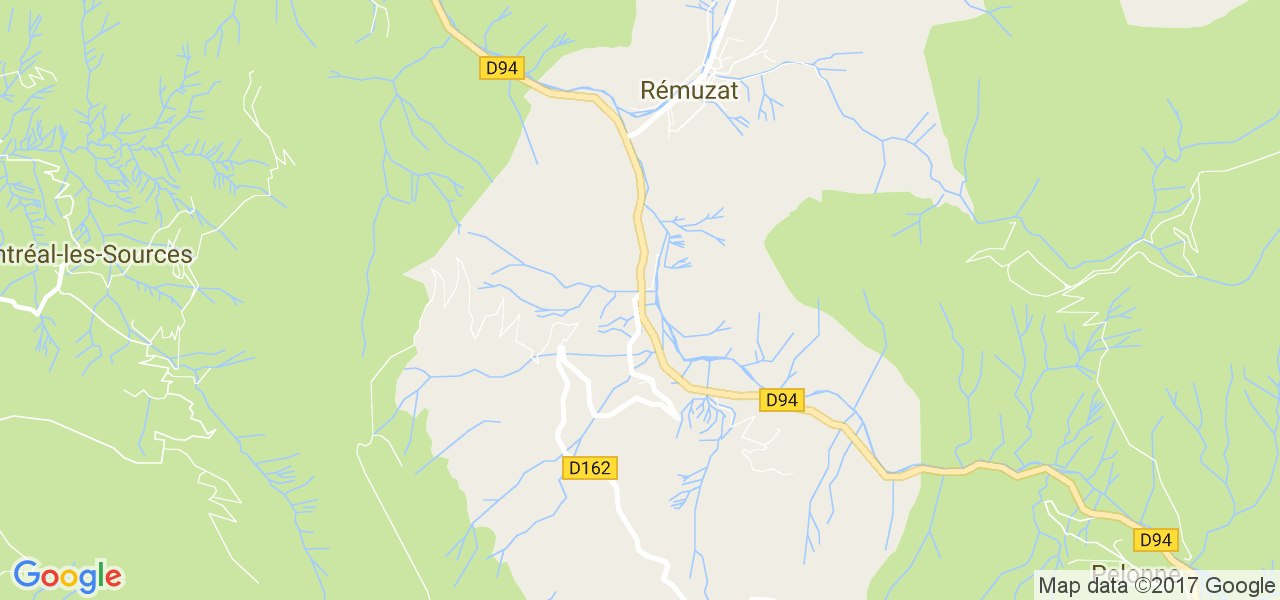 map de la ville de Rémuzat