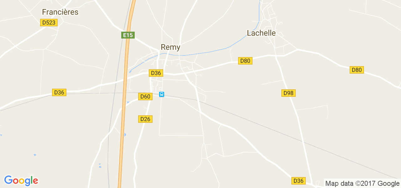 map de la ville de Remy