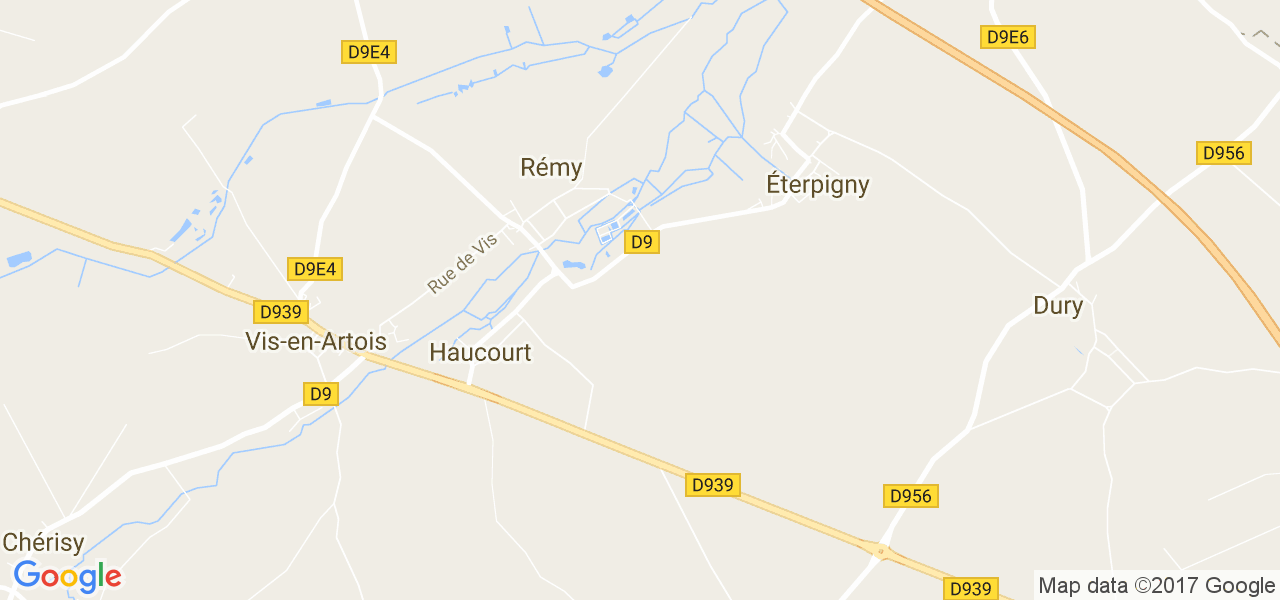 map de la ville de Remy