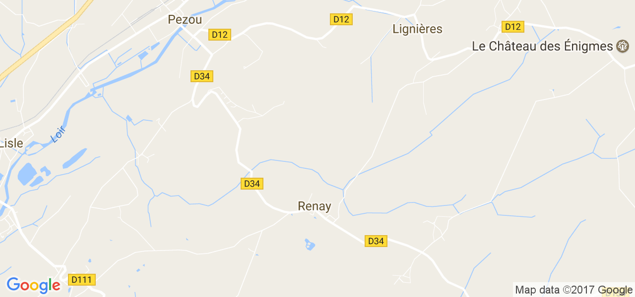 map de la ville de Renay