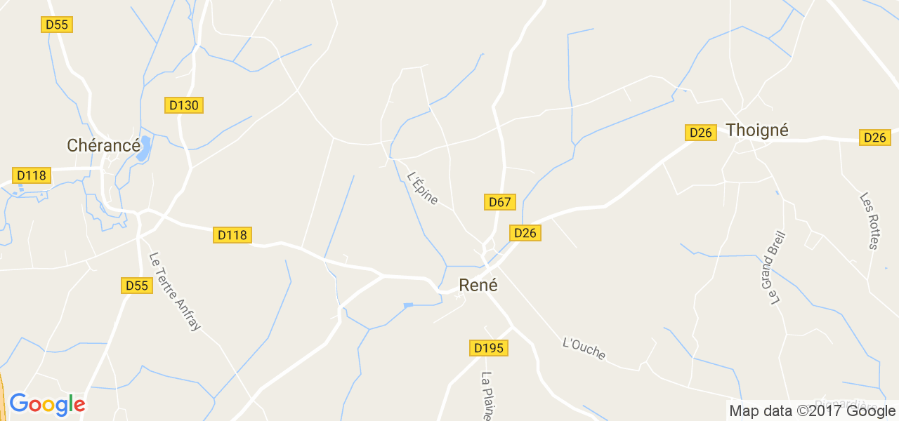 map de la ville de René