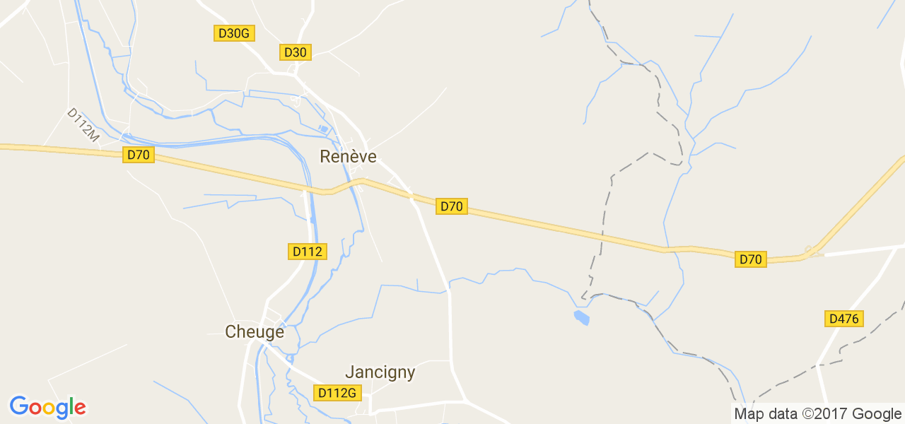 map de la ville de Renève