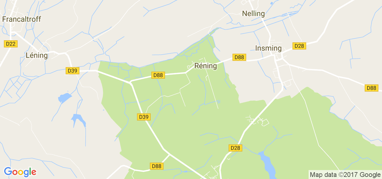 map de la ville de Réning