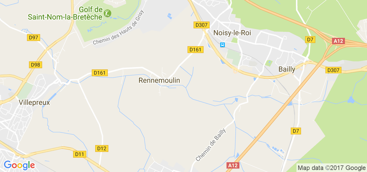 map de la ville de Rennemoulin