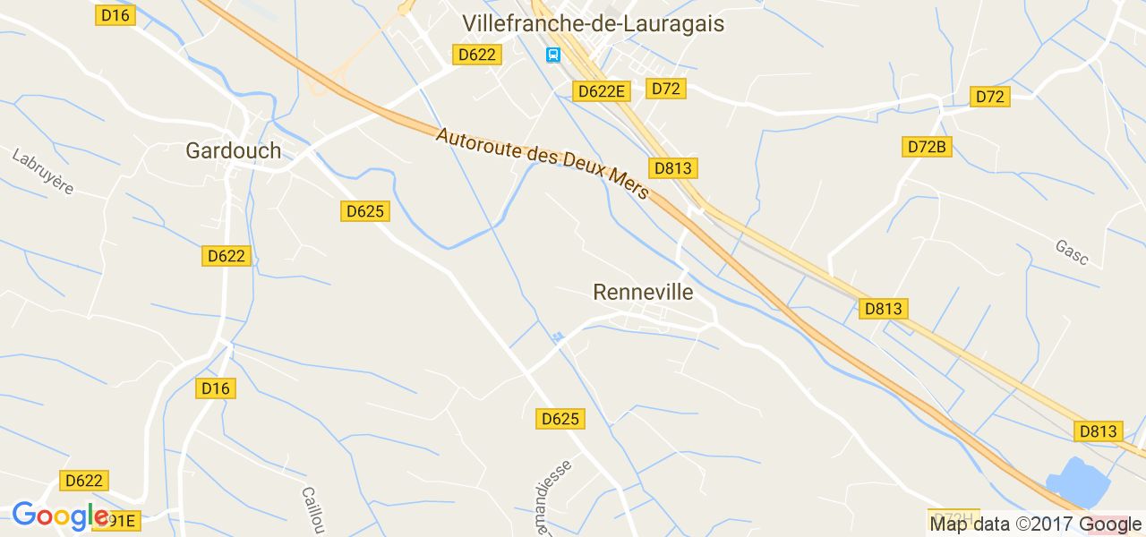 map de la ville de Renneville