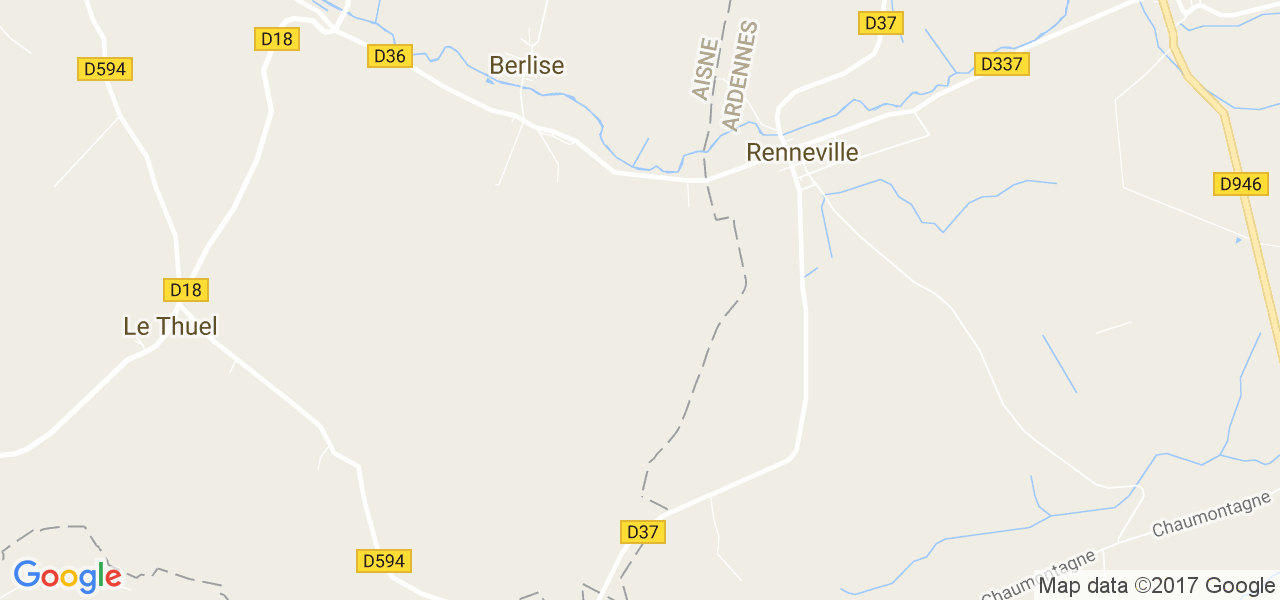 map de la ville de Renneville