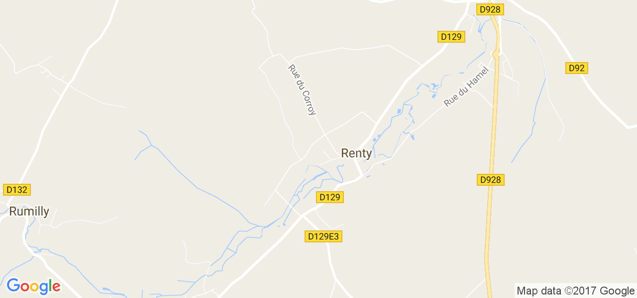 map de la ville de Renty