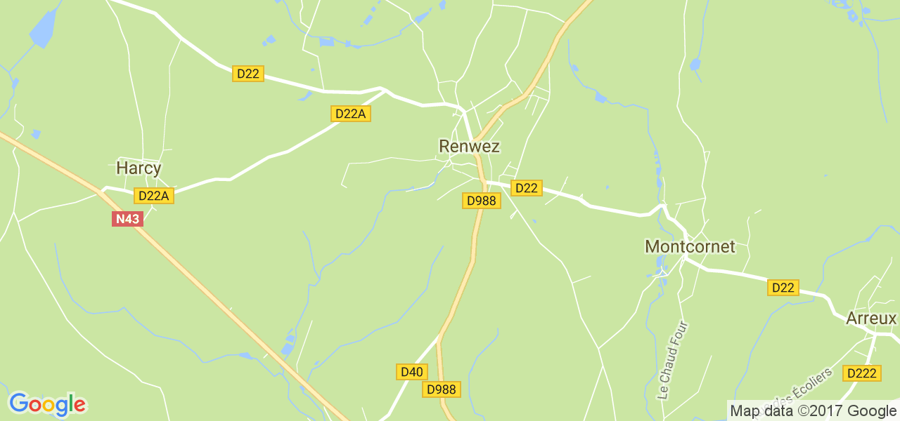 map de la ville de Renwez