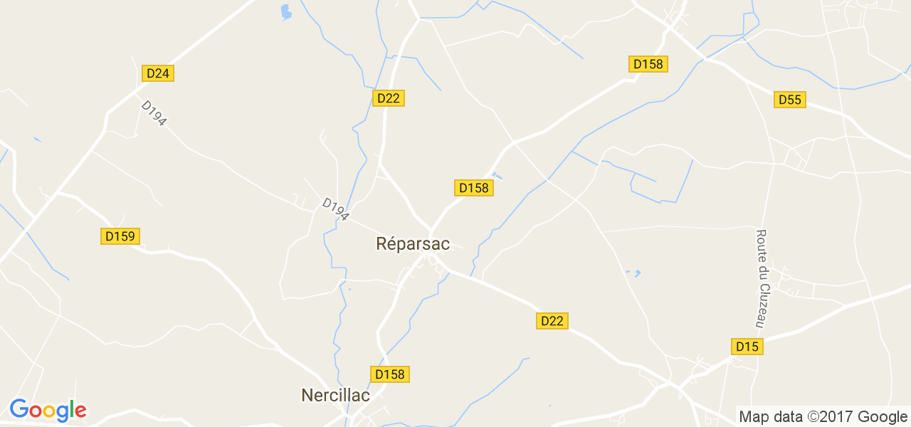 map de la ville de Réparsac