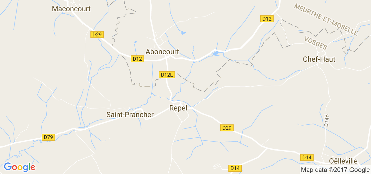 map de la ville de Repel