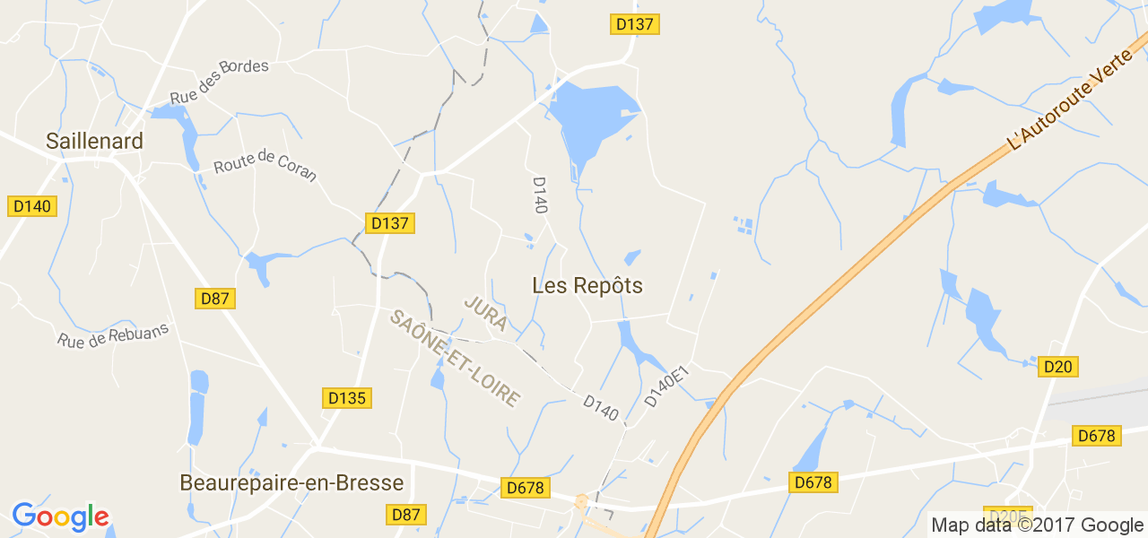 map de la ville de Repôts