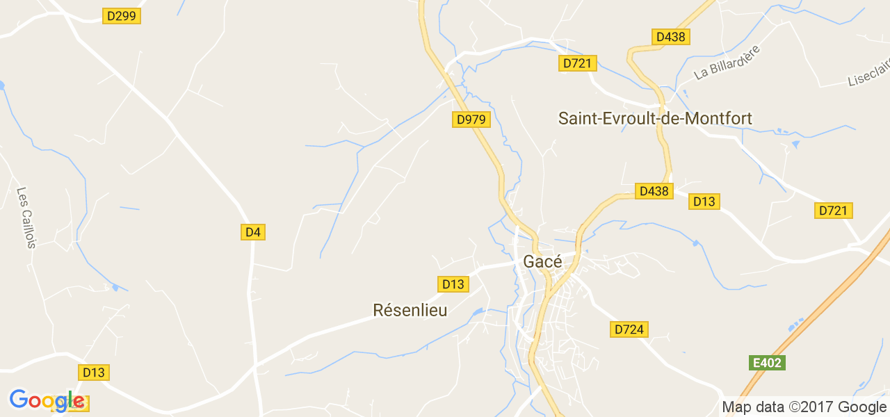 map de la ville de Résenlieu