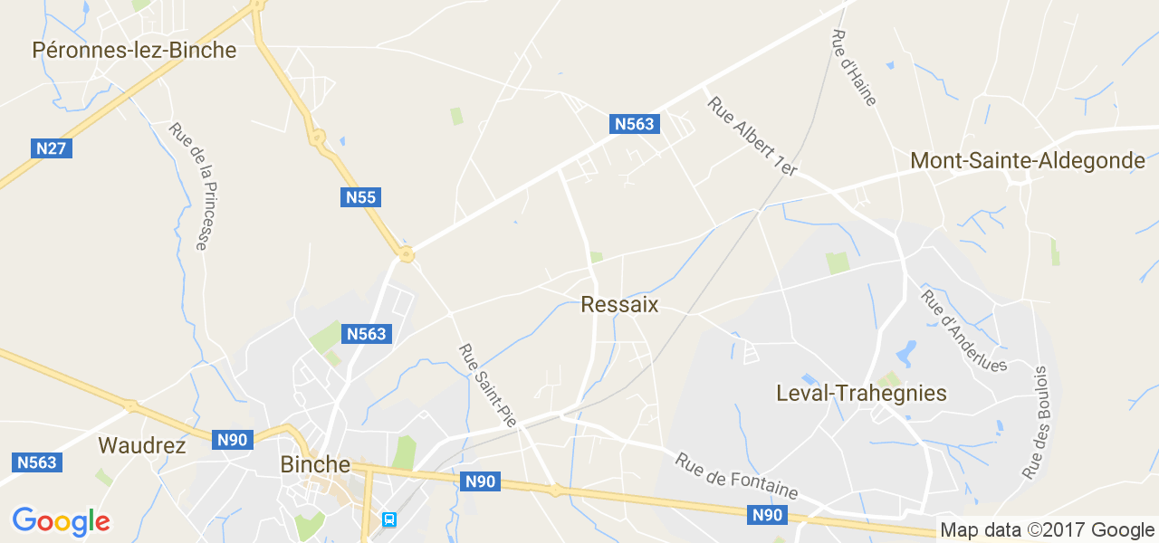 map de la ville de Ressaix