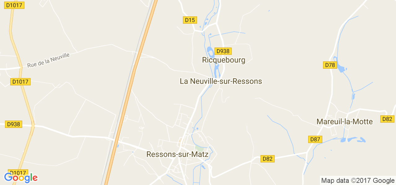 map de la ville de Ressons-sur-Matz