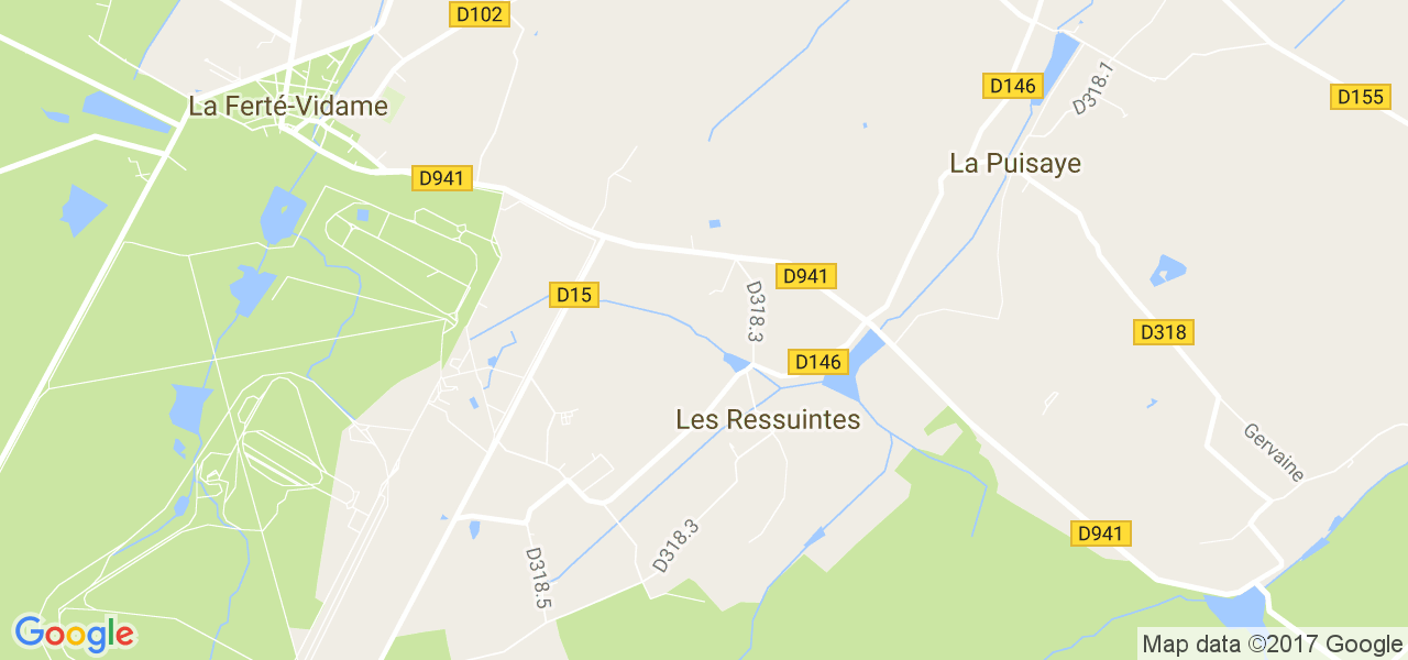 map de la ville de Ressuintes