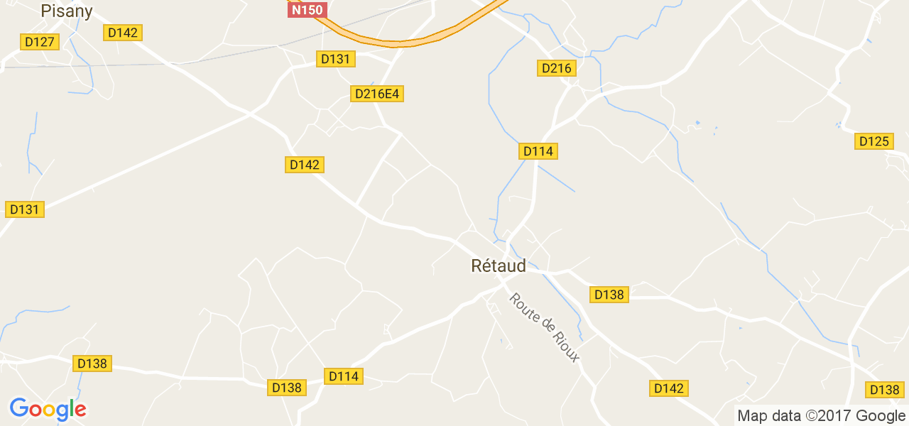 map de la ville de Rétaud