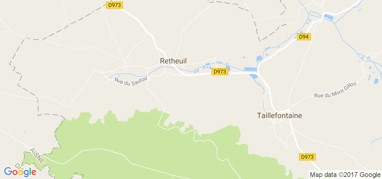 map de la ville de Retheuil