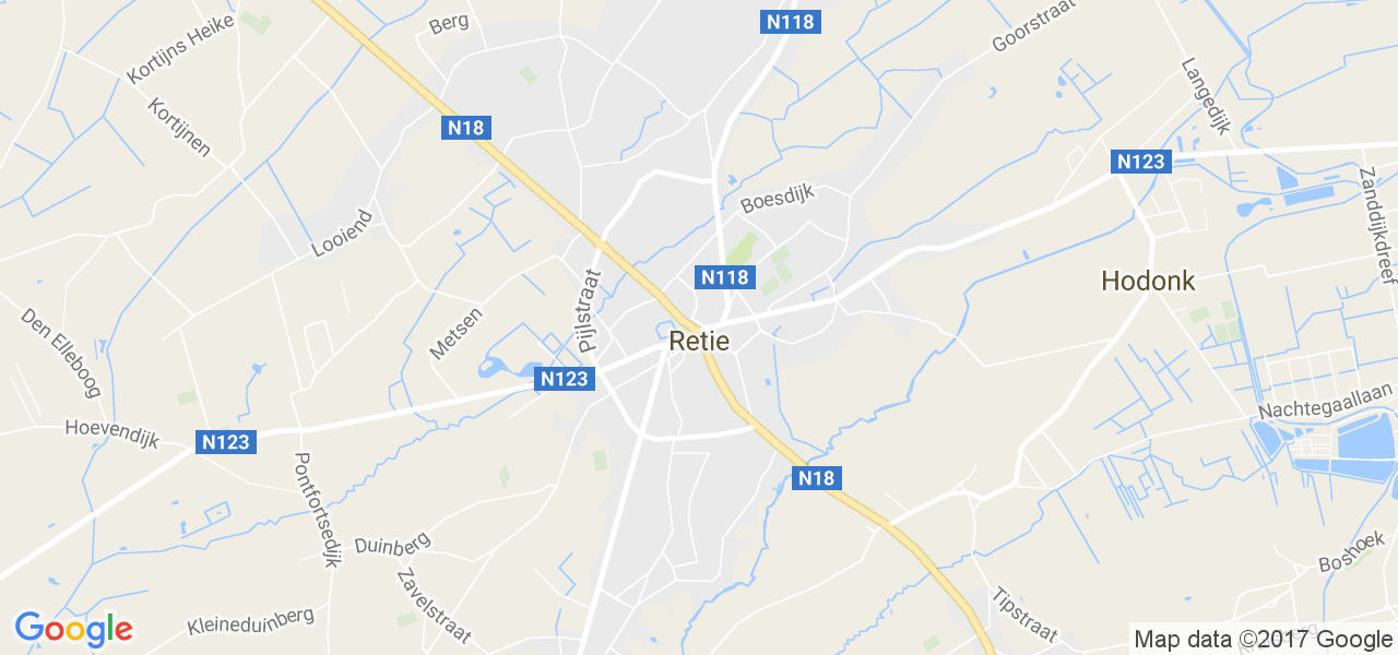 map de la ville de Retie