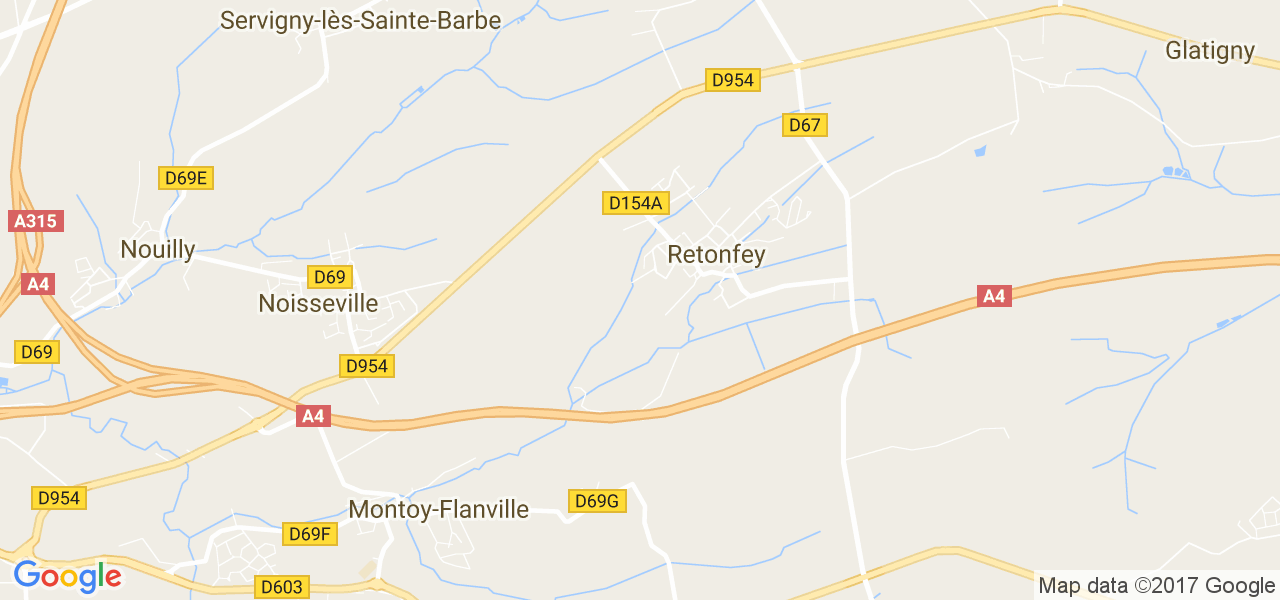 map de la ville de Retonfey