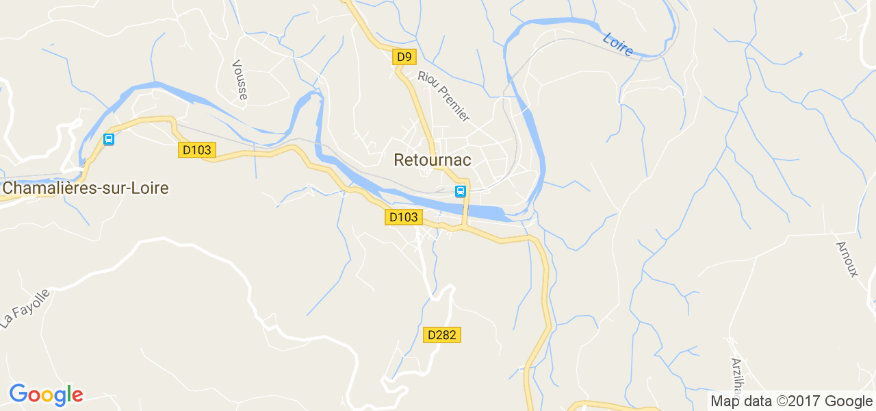 map de la ville de Retournac