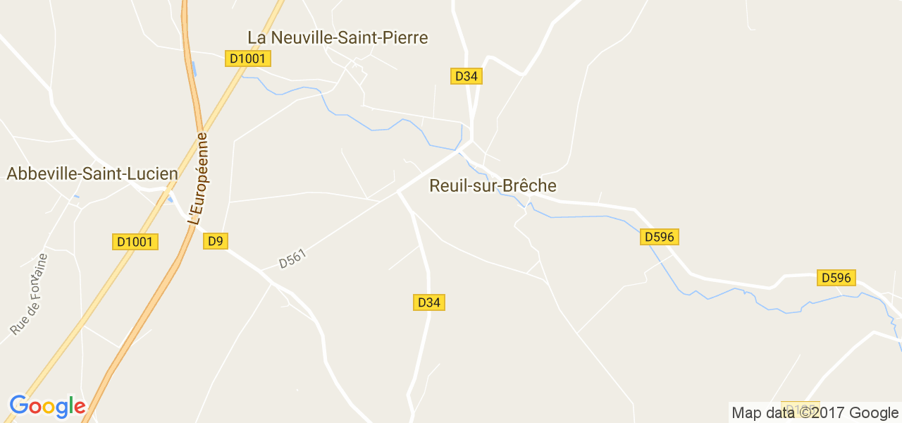 map de la ville de Reuil-sur-Brêche