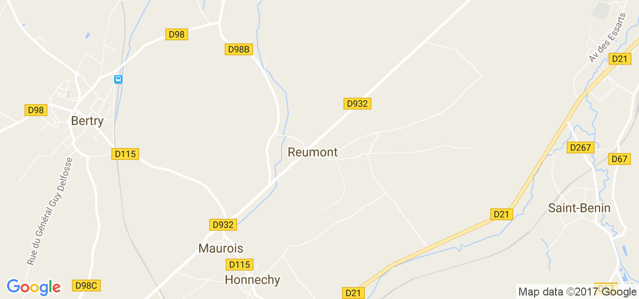 map de la ville de Reumont