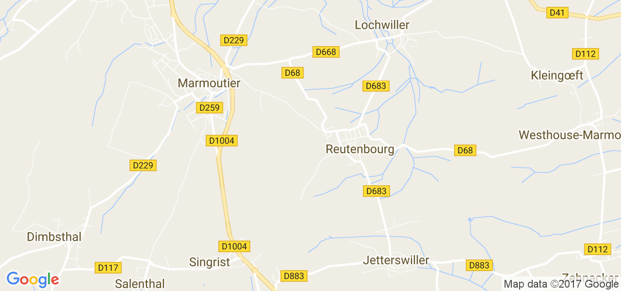 map de la ville de Reutenbourg