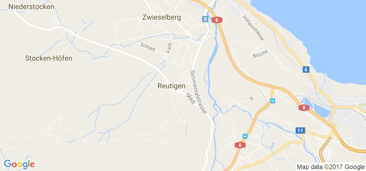 map de la ville de Reutigen