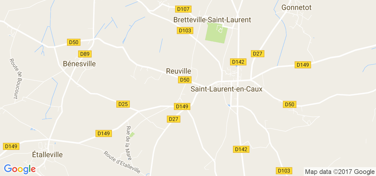 map de la ville de Reuville