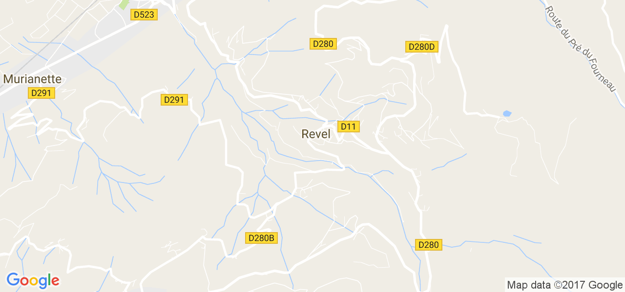 map de la ville de Revel