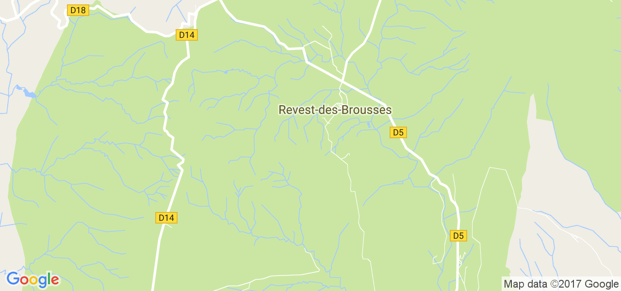 map de la ville de Revest-des-Brousses