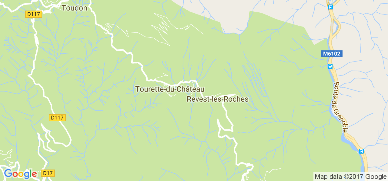 map de la ville de Revest-les-Roches