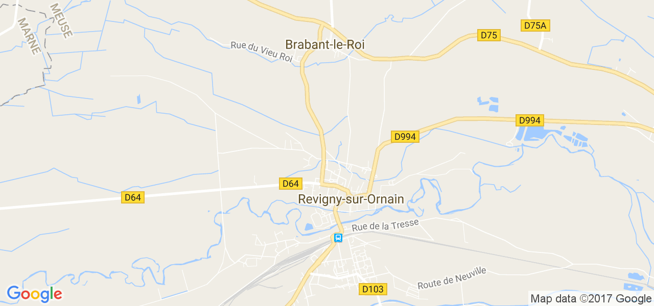 map de la ville de Revigny-sur-Ornain