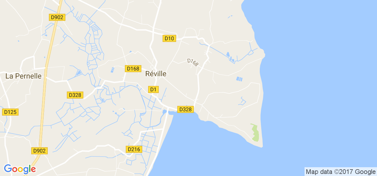 map de la ville de Réville