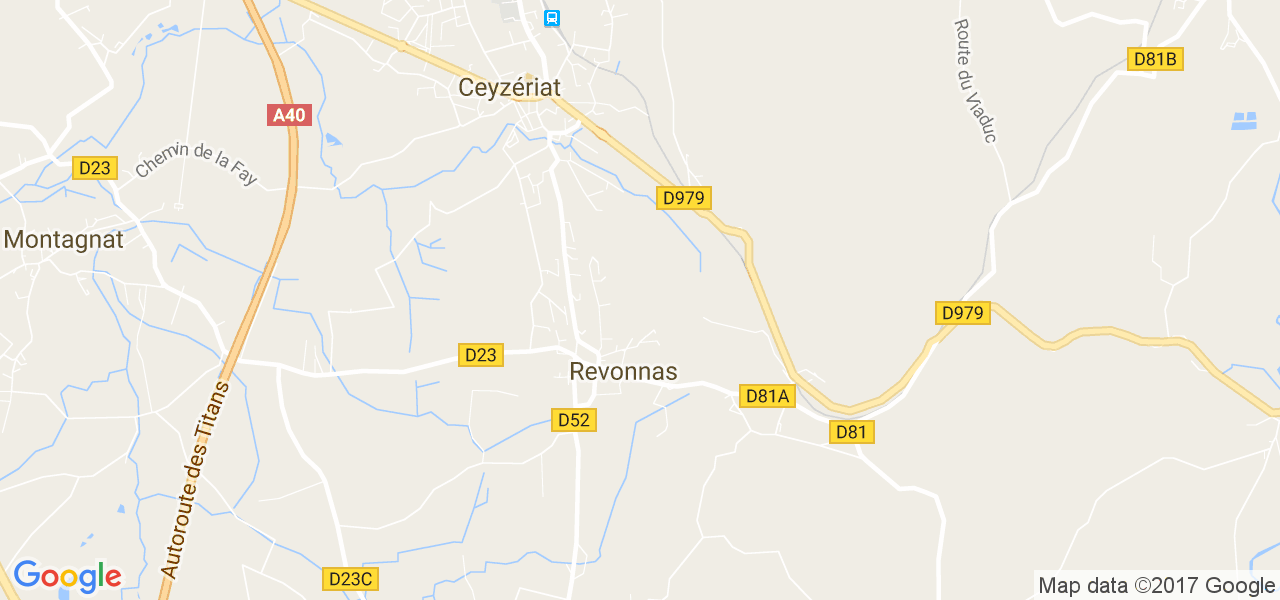 map de la ville de Revonnas