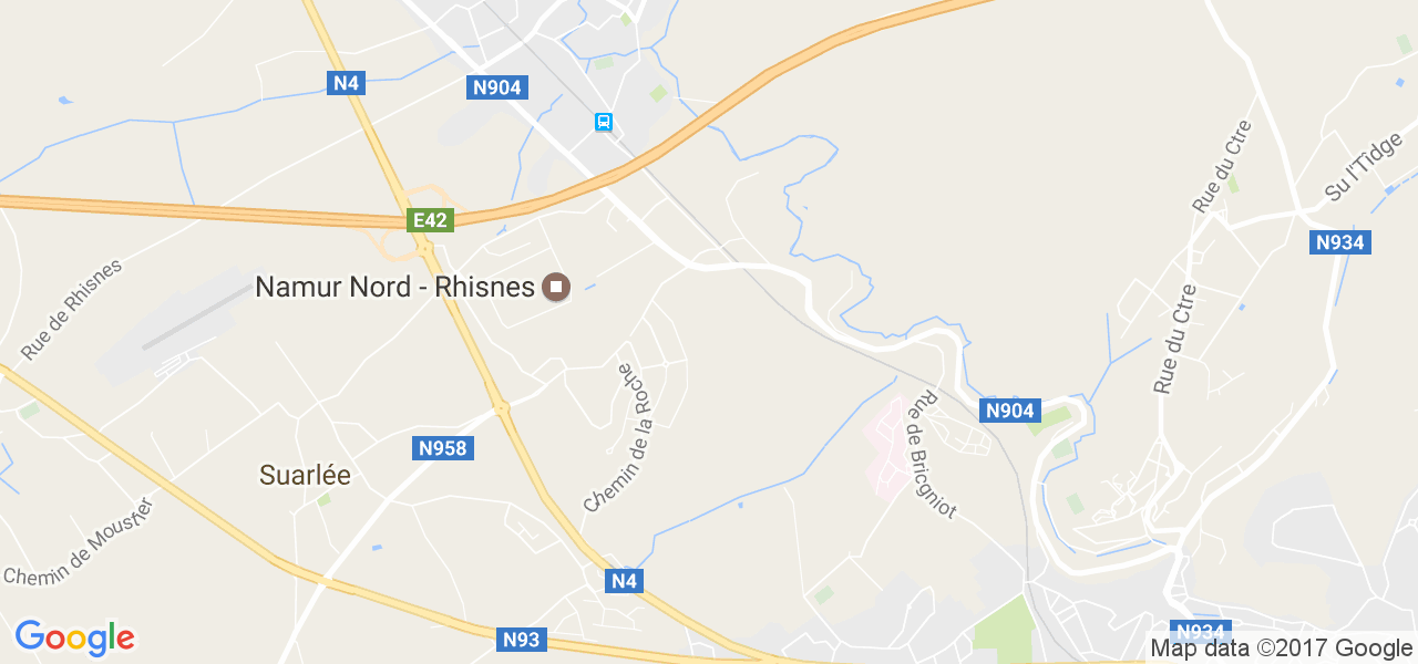 map de la ville de Rhisnes