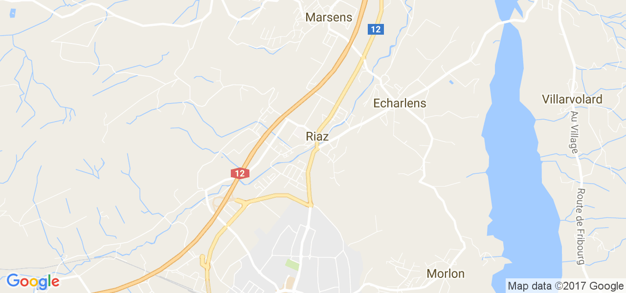 map de la ville de Riaz