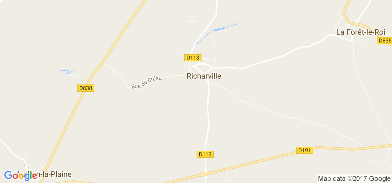 map de la ville de Richarville