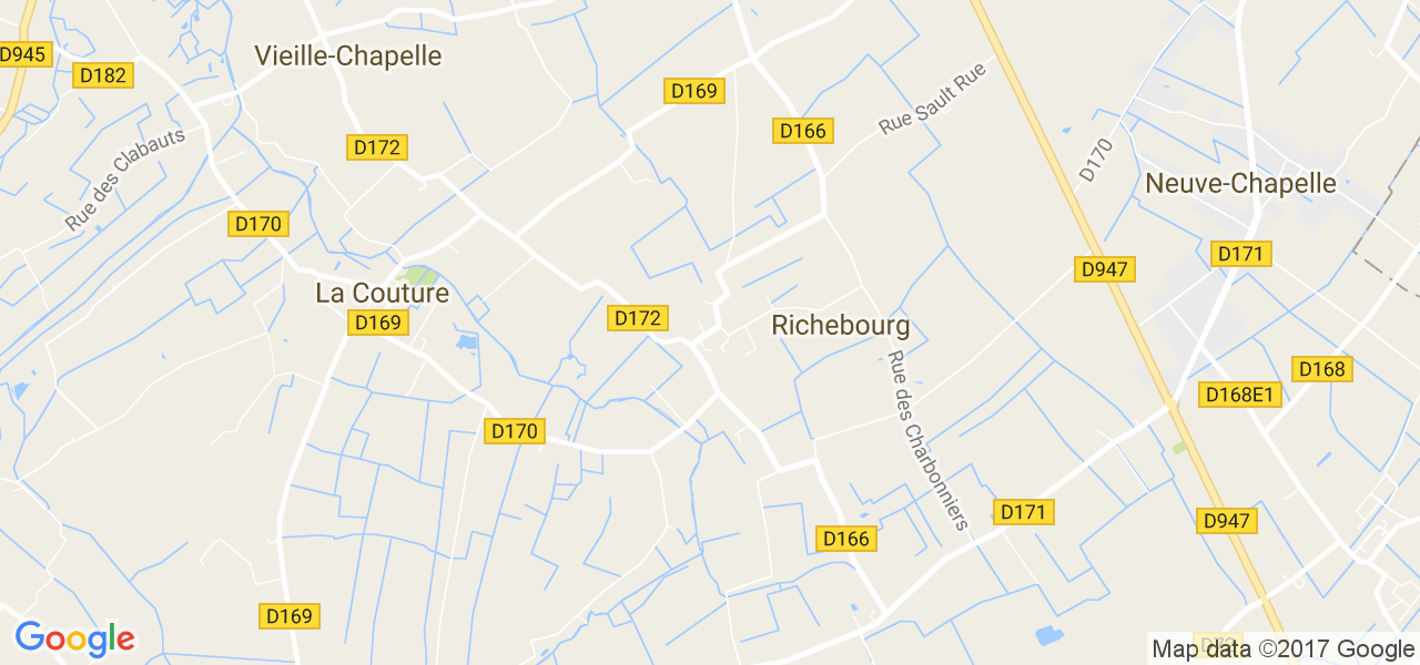 map de la ville de Richebourg