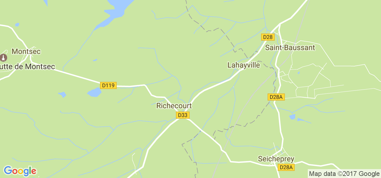 map de la ville de Richecourt