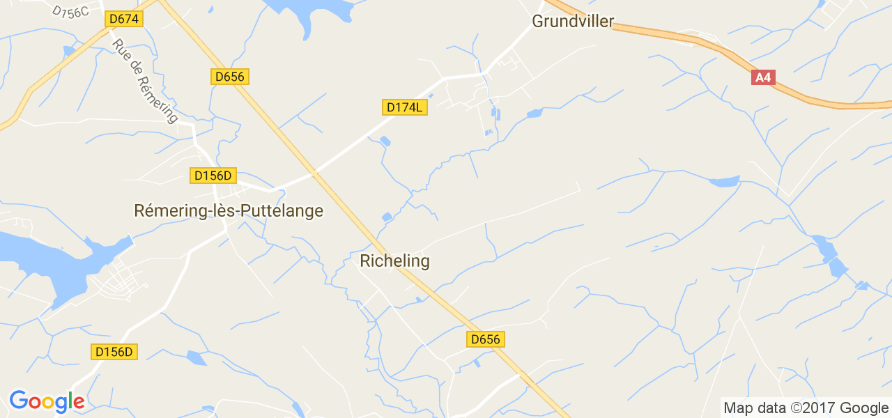 map de la ville de Richeling