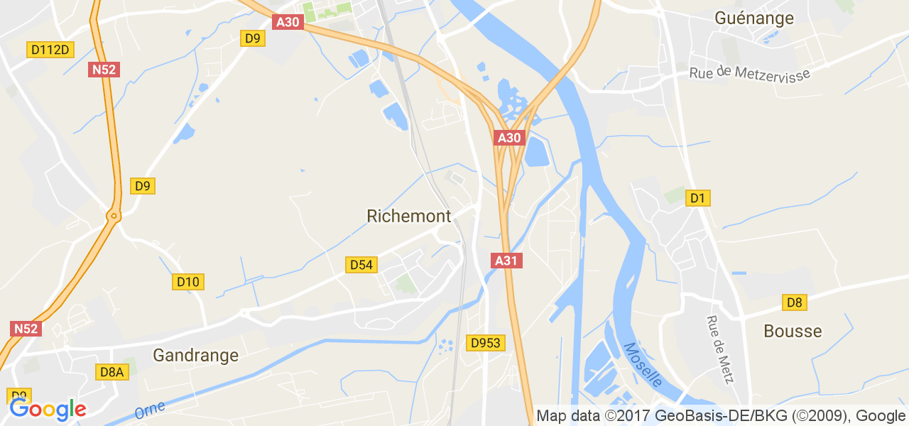 map de la ville de Richemont