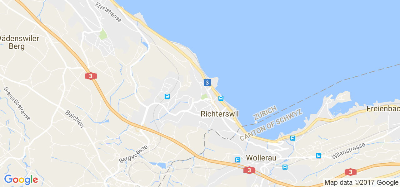 map de la ville de Richterswil