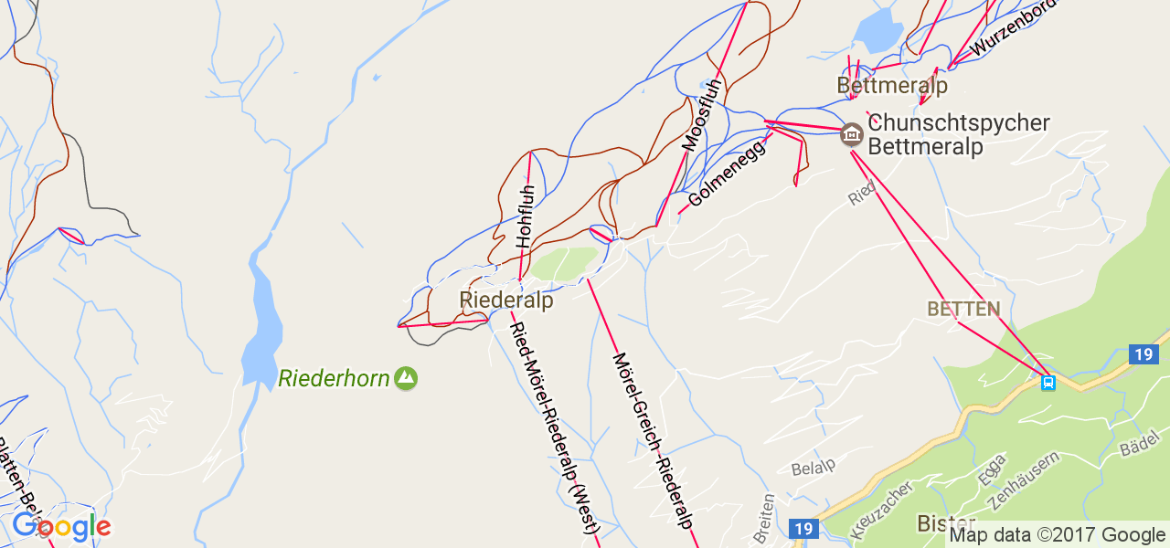 map de la ville de Riederalp