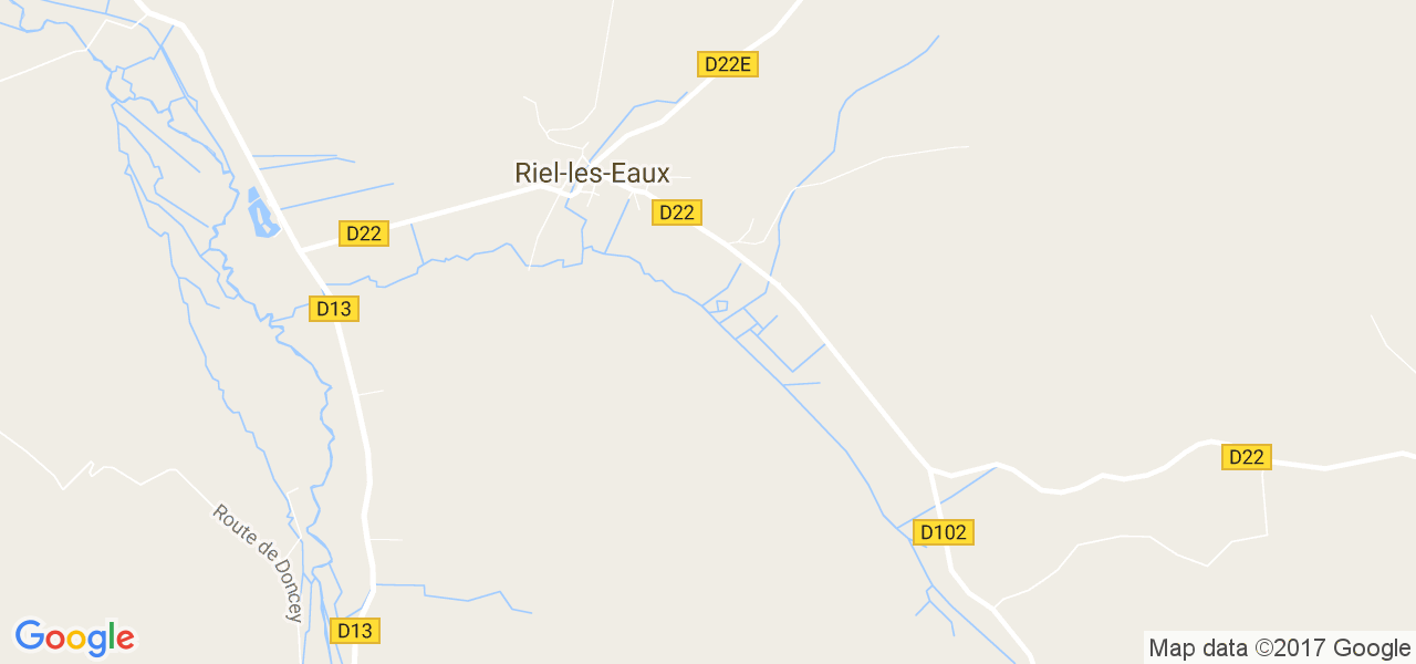 map de la ville de Riel-les-Eaux