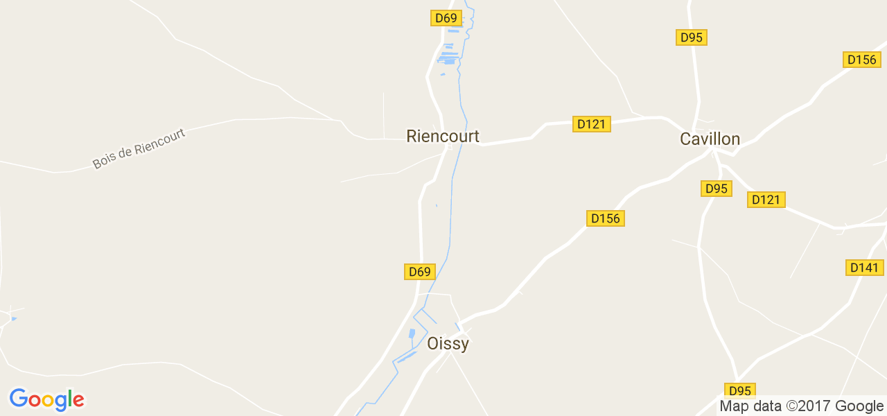 map de la ville de Riencourt